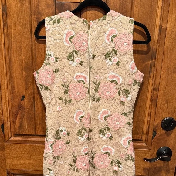 Calvin Klein Pink Floral Lace Mini Dress - Picture 6 of 11
